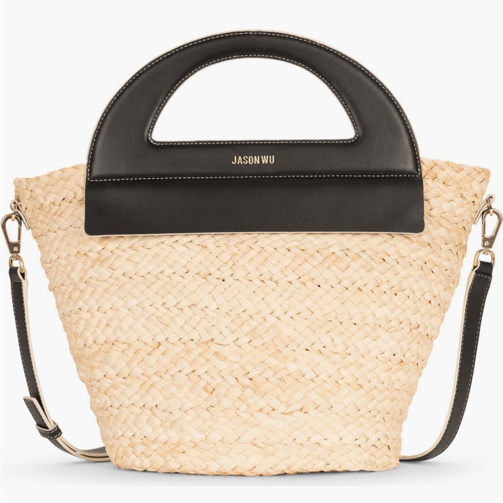 NWT Jason Wu Winnie top handle woven straw satchel